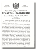 27/03/1959 : Penarth v Barbarians